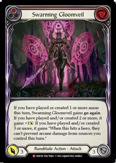 Swarming Gloomveil RED EVR105 - Everfest - Flesh and blood card