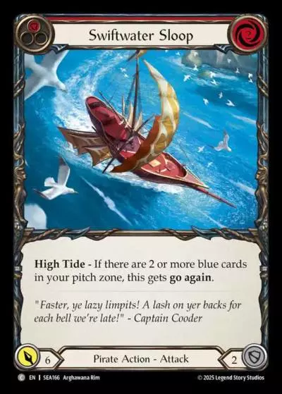 Swiftwater Sloop RED SEA166 - High Seas - Flesh and blood card