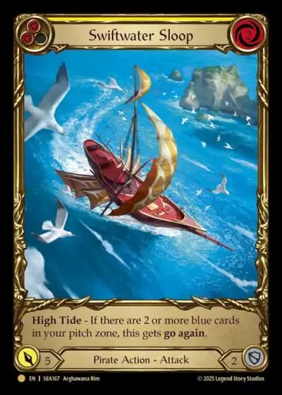 Swiftwater Sloop YELLOW SEA167-TP - High Seas - Treasure Pack - Flesh and blood card