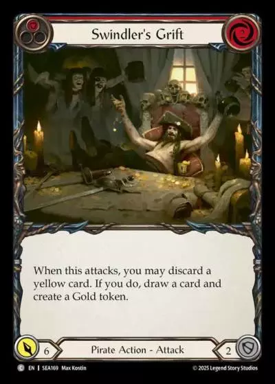 Swindler's Grift RED SEA169 - High Seas - Flesh and blood card