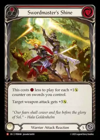 Swordmaster's Shine PEN048 - Compendium of Rathe - Flesh and blood card