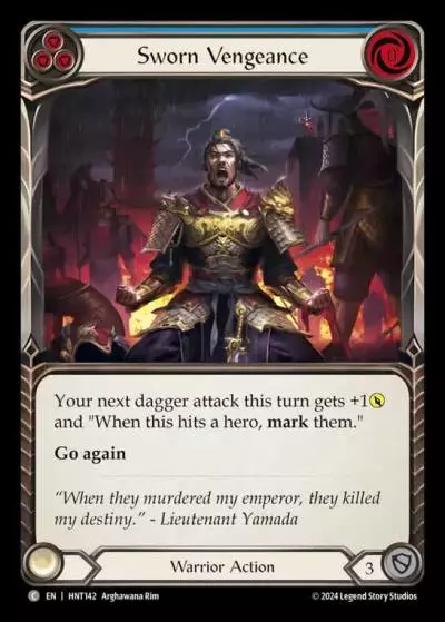 Sworn Vengeance BLUE HNT142 - The Hunted - Flesh and blood card