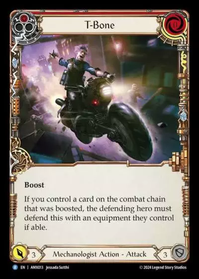 T-Bone RED AMX013 - Armory Deck - Maxx 'The Hype' Nitro - Flesh and blood card