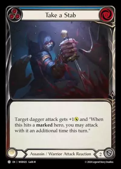 Take a Stab BLUE WOD025 - The Hunted Blitz Deck - Arakni, Web of Deceit - Flesh and blood card