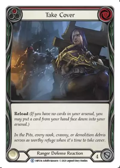 Take Cover RED 1HP234 - History Pack 1 - Flesh and blood card