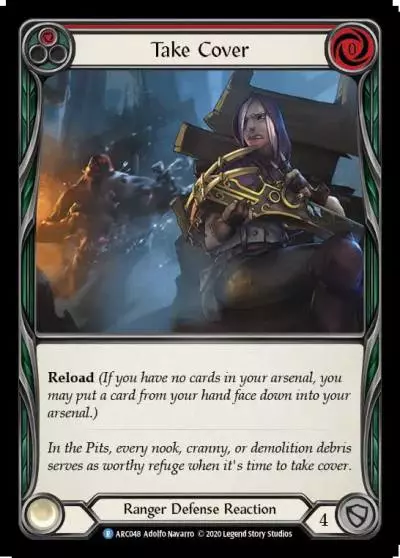 Take Cover RED U-ARC048-RF - Arcane Rising - Unlimited - Flesh and blood card