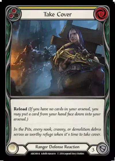Take Cover YELLOW ARC049 - Arcane Rising - Flesh and blood card