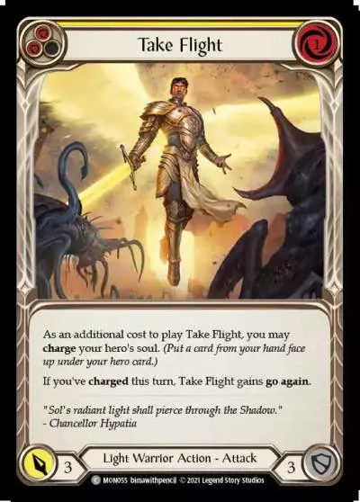 Take Flight YELLOW MON055 - Monarch - Flesh and blood card
