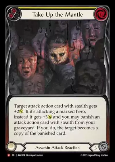 Take Up the Mantle AAC024 - Armory Deck - Arakni, 5L!p3d 7hRu 7h3 cR4X - Flesh and blood card