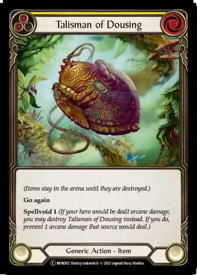 Talisman of Dousing YELLOW U-MON302-RF - Monarch - Unlimited - Flesh and blood card