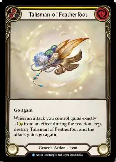 Talisman of Featherfoot YELLOW EVR190 - Everfest - Flesh and blood card
