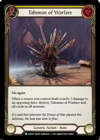 Talisman of Warfare YELLOW EVR193 - Everfest - Flesh and blood card