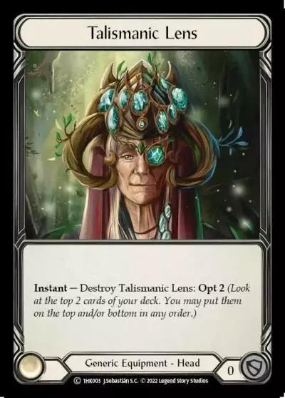 Talismanic Lens 1HK003 - Kano - Blitz Deck - Flesh and blood card