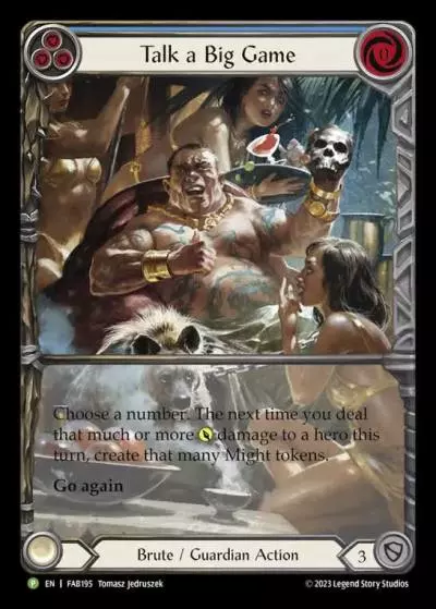 Talk a Big Game BLUE FAB195-RF - Calling - Heavy Hitters - Flesh and blood card