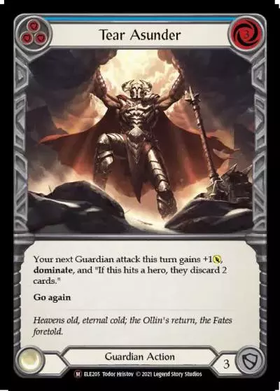 Tear Asunder BLUE U-ELE205-RF - Tales of Aria - Unlimited - Flesh and blood card