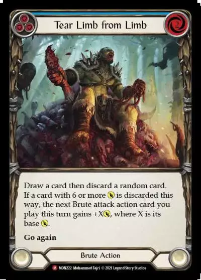 Tear Limb from Limb BLUE MON222 - Monarch - Flesh and blood card