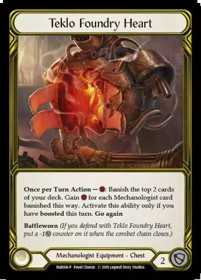 Teklo Foundry Heart FAB008-GF - Premier Organized Play - Arcane Rising - Flesh and blood card
