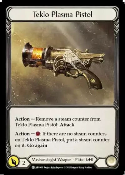 Teklo Plasma Pistol U-ARC003 - Arcane Rising - Unlimited - Flesh and blood card