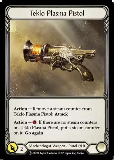 Teklo Plasma Pistol U-CRU100-RF - Crucible of War - Unlimited - Flesh and blood card