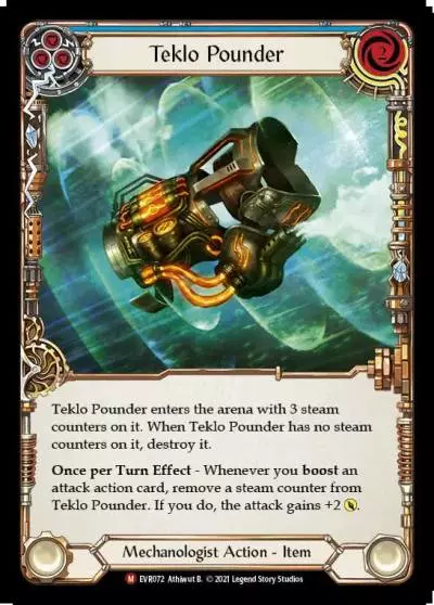 Teklo Pounder BLUE EVR072 - Everfest - Flesh and blood card