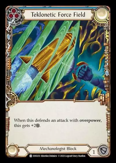 Teklonetic Force Field BLUE EVO233 - Bright Lights - Flesh and blood card