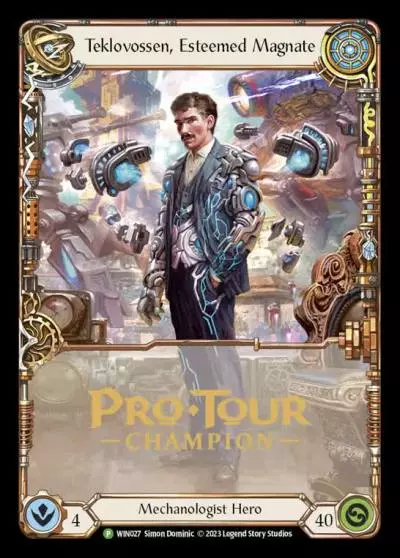 Teklovossen, Esteemed Magnate WIN027-CF - Pro Tour Champion Cards - Bright Lights - Flesh and blood card