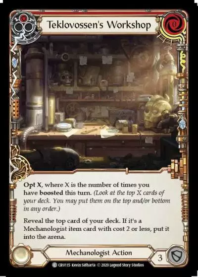 Teklovossen's Workshop RED CRU115 - Crucible of War - Flesh and blood card