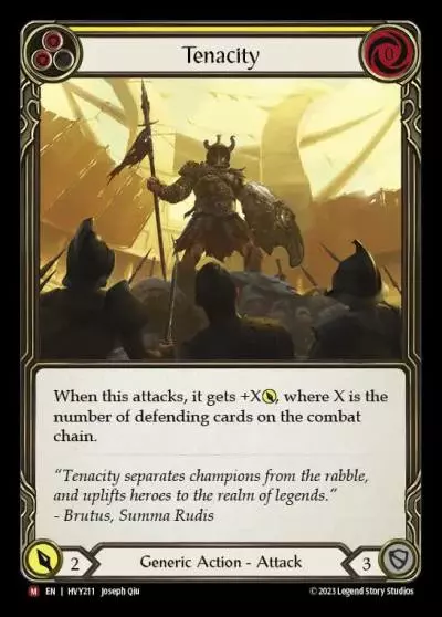 Tenacity YELLOW HVY211 - Heavy Hitters - Flesh and blood card