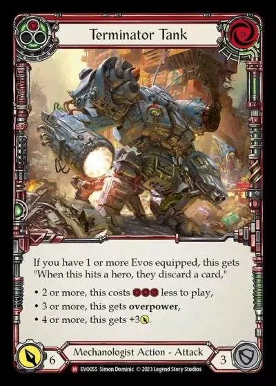 Terminator Tank RED EVO055 - Bright Lights - Flesh and blood card