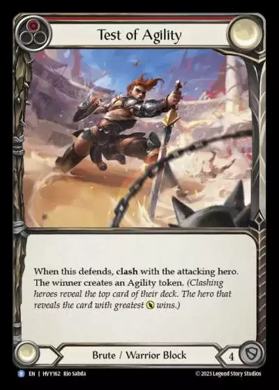Test of Agility RED HVY162 - Heavy Hitters - Flesh and blood card