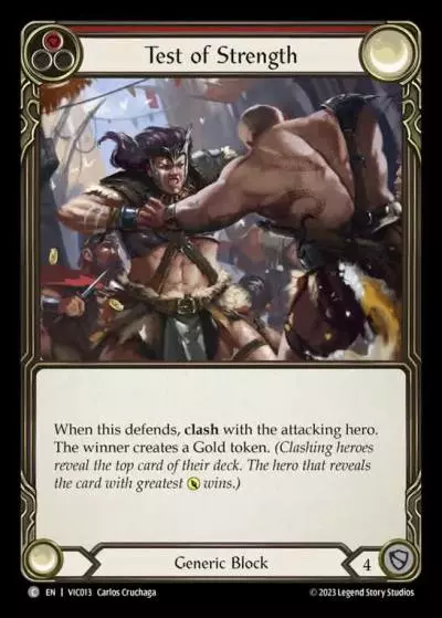 Test of Strength RED VIC013 - Victor - Heavy Hitters Blitz Deck - Flesh and blood card
