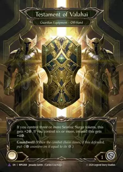 Testament of Valahai MPG004-MV - Mastery Pack Guardian - Flesh and blood card