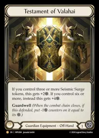 Testament of Valahai MPG004-RF - Mastery Pack Guardian - Flesh and blood card