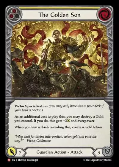 The Golden Son YELLOW HVY059 - Heavy Hitters - Flesh and blood card