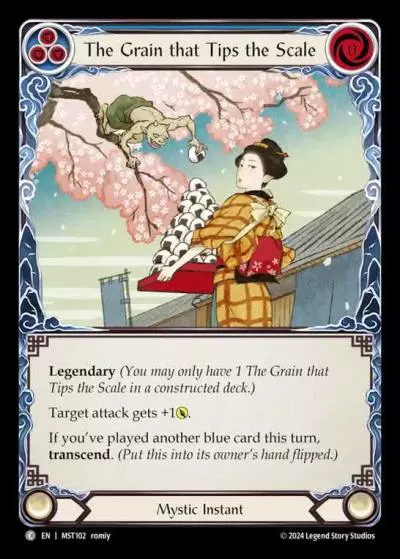 The Grain that Tips the Scale BLUE MST102 - Part the Mistveil - Flesh and blood card