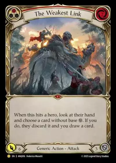 The Weakest Link ANQ016 - Compendium of Rathe - Antiquity Pack - Flesh and blood card