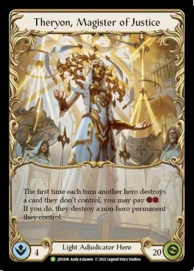 Theryon, Magister of Justice JDG008-RF - Road to Nationals - 2023 - Flesh and blood card