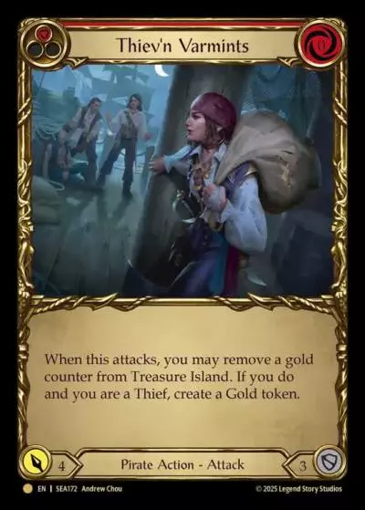 Thiev'n Varmints RED SEA172-TP - High Seas - Treasure Pack - Flesh and blood card