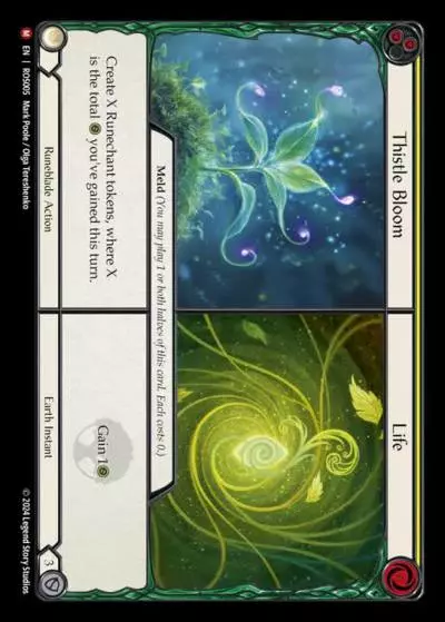 Thistle Bloom||Life YELLOW ROS005 - Rosetta - Flesh and blood card