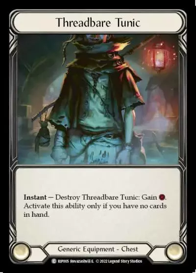 Threadbare Tunic RIP005 - Riptide - Blitz Deck - Flesh and blood card