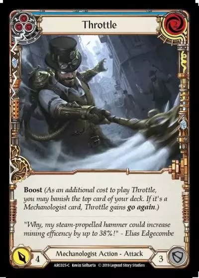 Throttle BLUE ARC025 - Arcane Rising - Flesh and blood card