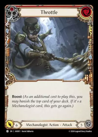 Throttle RED AIO011 - Armory Deck - Dash I/O - Flesh and blood card