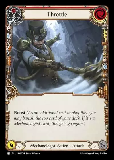 Throttle RED AMX014 - Armory Deck - Maxx 'The Hype' Nitro - Flesh and blood card