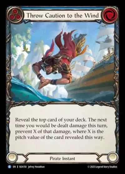 Throw Caution to the Wind BLUE SEA150 - High Seas - Flesh and blood card