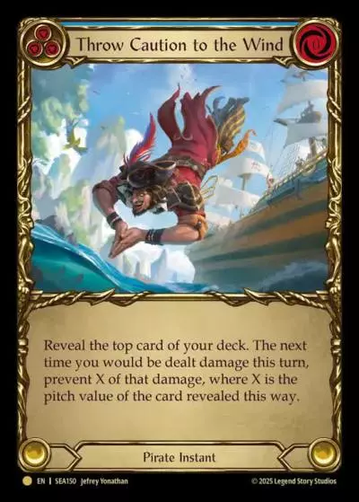 Throw Caution to the Wind BLUE SEA150-TP - High Seas - Treasure Pack - Flesh and blood card