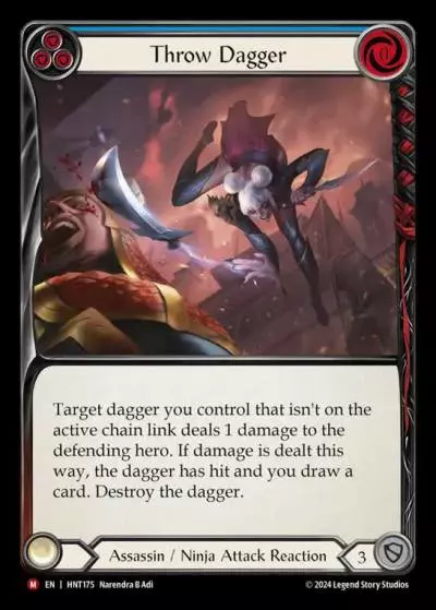 Throw Dagger BLUE HNT175 - The Hunted - Flesh and blood card