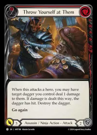 Throw Yourself at Them RED HNT188 - The Hunted - Flesh and blood card