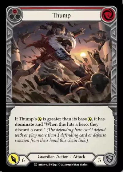 Thump RED 1HB010 - Bravo - Blitz Deck - Flesh and blood card