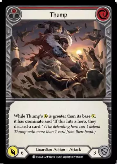 Thump RED OLD028 - Oldhim - Blitz Deck - Flesh and blood card