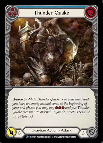 Thunder Quake BLUE 1HB020 - Bravo - Blitz Deck - Flesh and blood card
